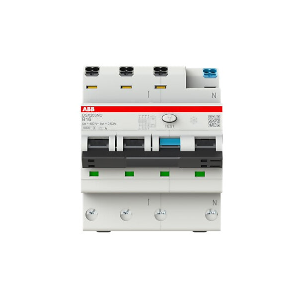 ABB FI/LS-Schalter 6kA, 3P+N, 30mA DSX203NC B16 A30